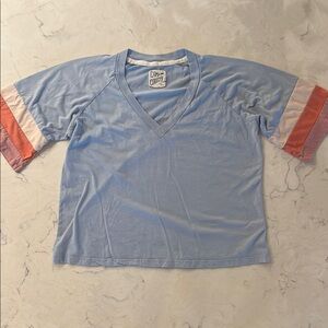 Camp Collection Colorblock V-Neck Short Sleeve Tee, women’s M